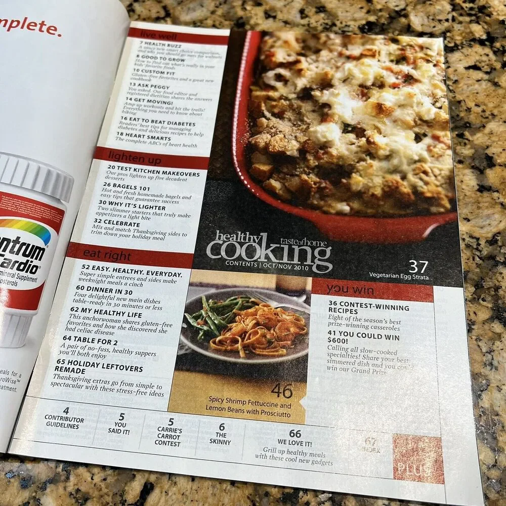Lot of Taste of Homes Healthy Cooking Recipe Magazines 2010 Back Issue Set Of 6